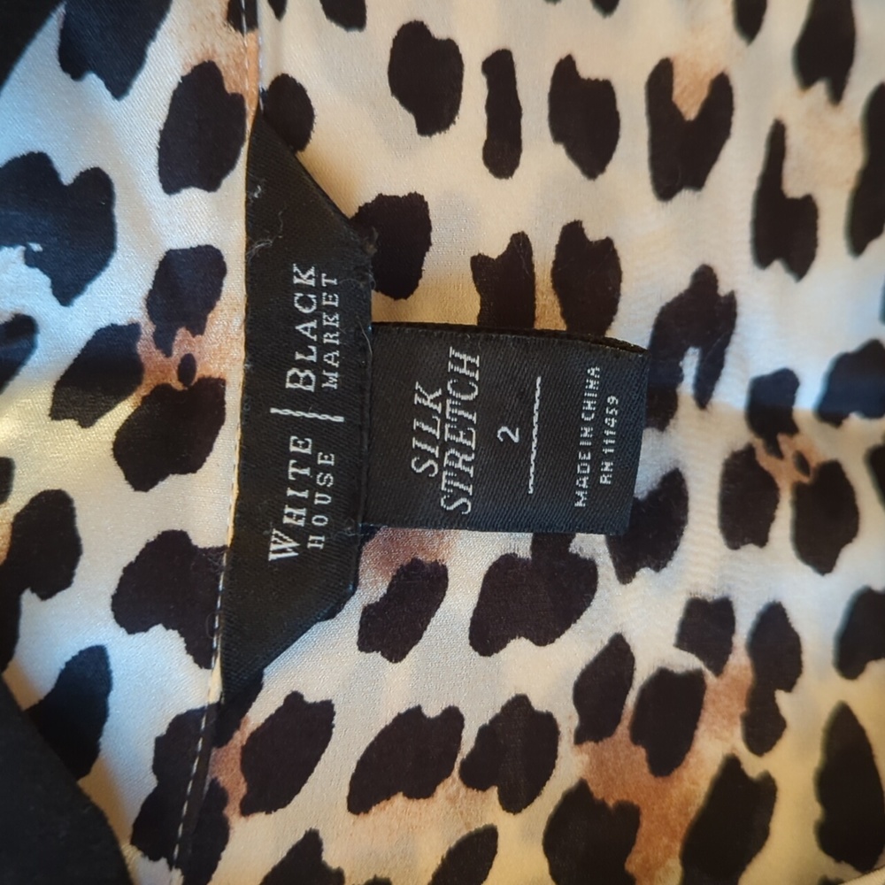 2 Silk WHBM Leopard Blouse - Picture 3 of 8